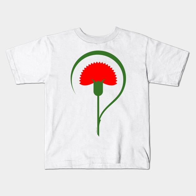 Carnation Kids T-Shirt by tuditees